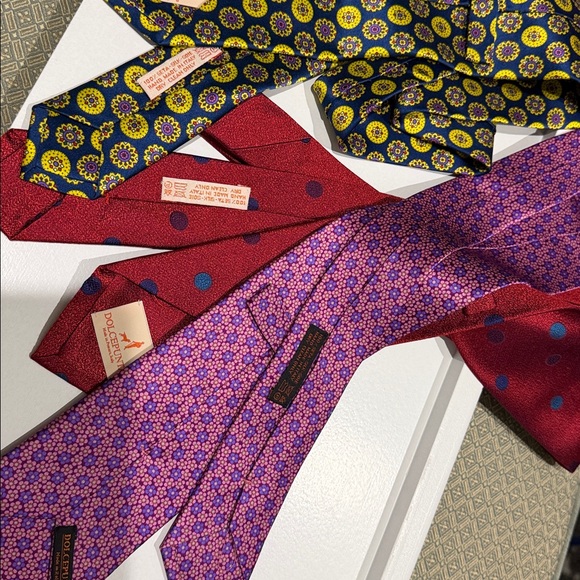 Dolcepunta set of 6 wardrobe Men's Designer Silk Ties - Multicolor - Picture 4 of 12